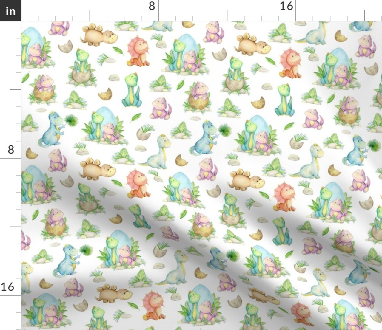 Friends Kids Boys Dino Reptile Triceratops Prehistoric Custom Printed Fabric by Spoonflower Various Fabrics by the Yard or Fat Quarter